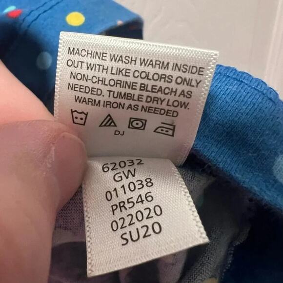 Hanna Andersson Knit Dress Size 10 Blue Polka Dots - Picture 7 of 8